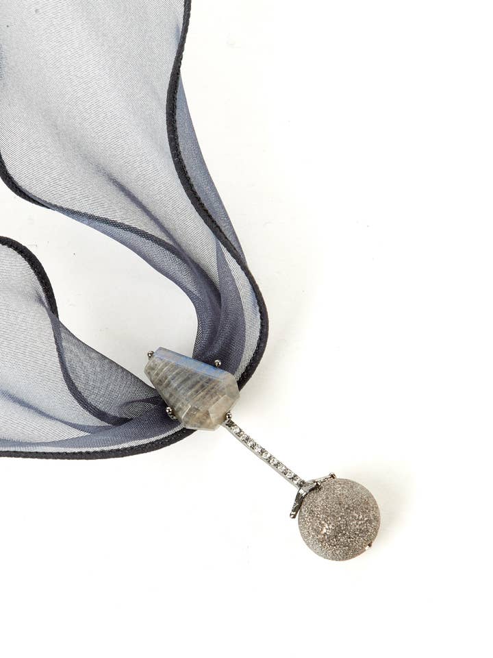 Lunar Veil Labradorite Necklace for wholesale by Le Zohar