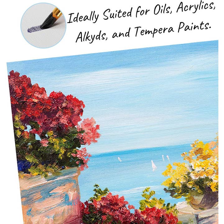 Mr. Pen - Wholesale Painting Paper - Cotton Canvas Panels, 5 Pack, 5x7 Inch, Triple Primed for Oil & Acrylic Paints, Canvas Boards for Painting, Painting, Drawing & Art Supplies, Blank Canvas for Painting, 3mm Thickness.5