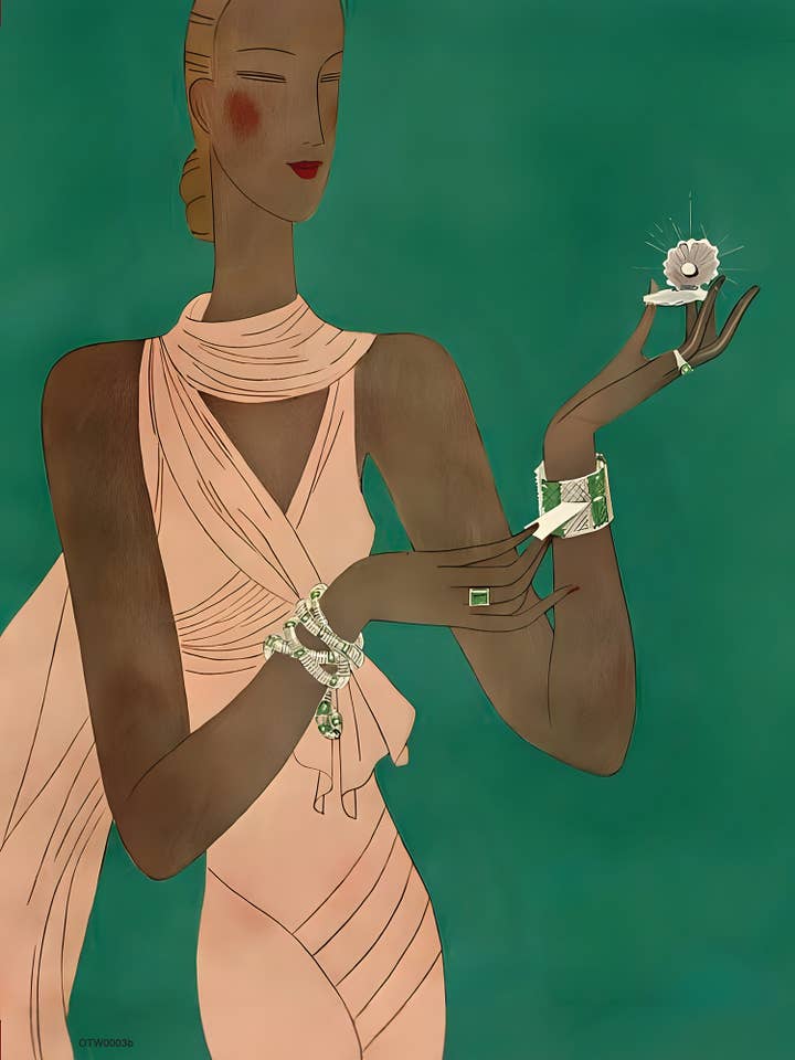 Vogue 1931 Eduardo Benito Kunsttryk 30x40cm for engroshandel hos On The Wall Art Ltd