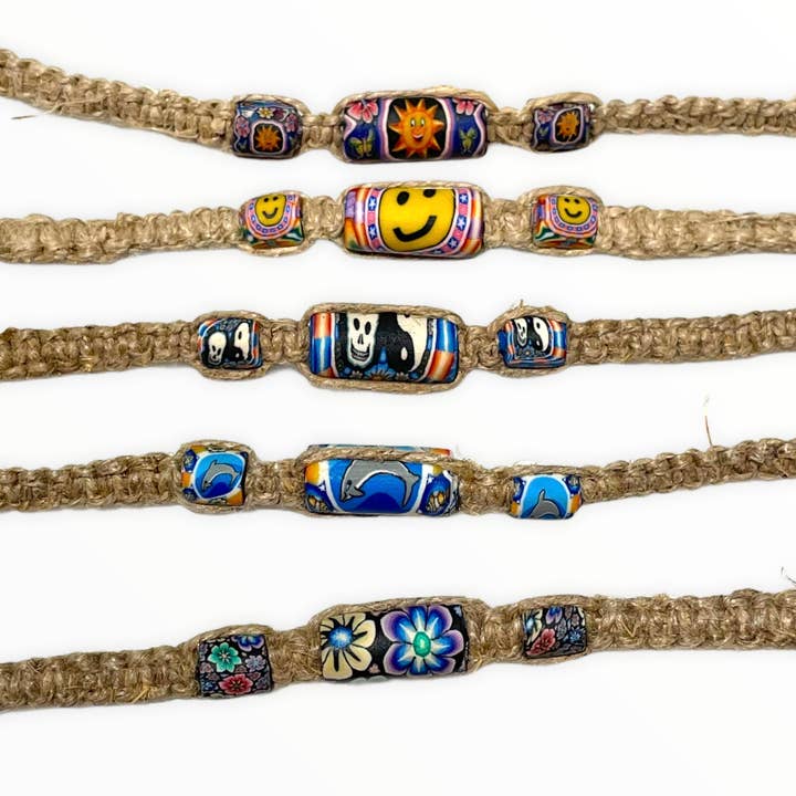 cutandcropped - Wholesale Choker/Collar - 20 Summer Macrame Random Hemp Chokers