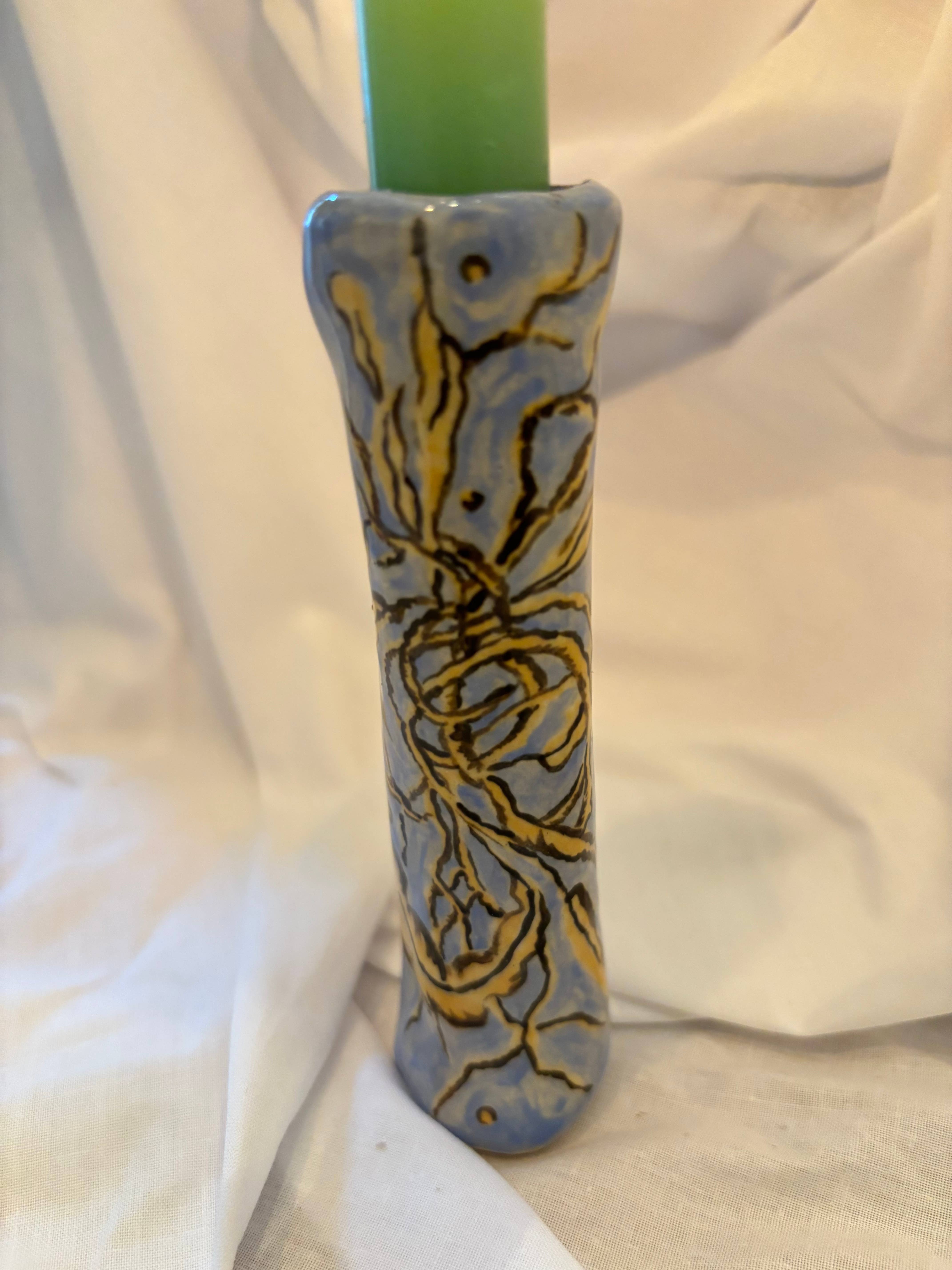 Tomekah George - Wholesale Candle Holder -  handmade ceramic tall nature inspired candlestick  3