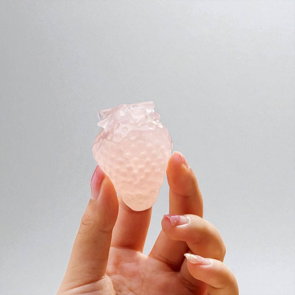 Crystolver (We Cover All Import Fees) - Vente Pierre et cristal de spiritualité - Pierre de Cristal Quartz Rose Fraise (1PC)4