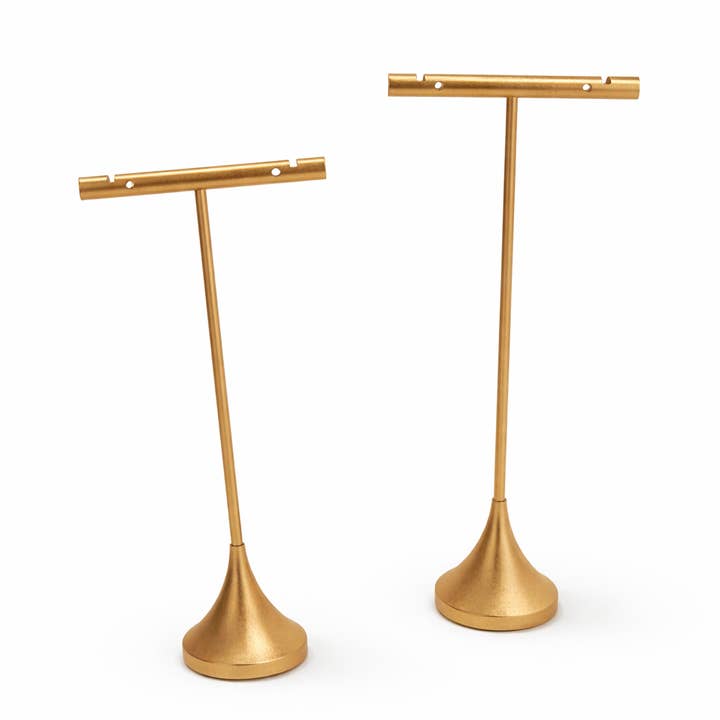 Treisi - Wholesale Jewelry Stand & Display - Metal Earring Display Stand, Gold T-bar Earring Holder8