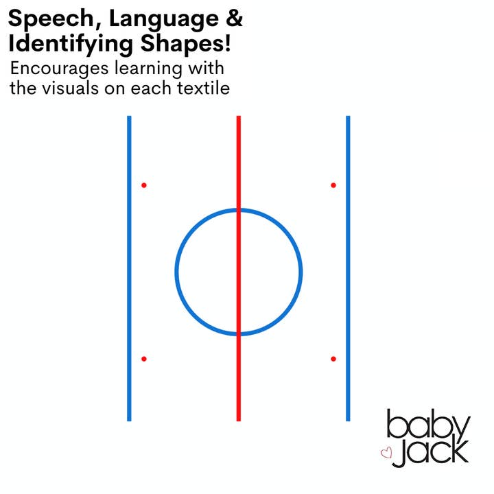 Baby Jack and Company - Wholesale Security/Cuddle Blanket - Baby - Hockey Puck Baby Learning Lovey Tag Stroller Toy 10" x 10"7