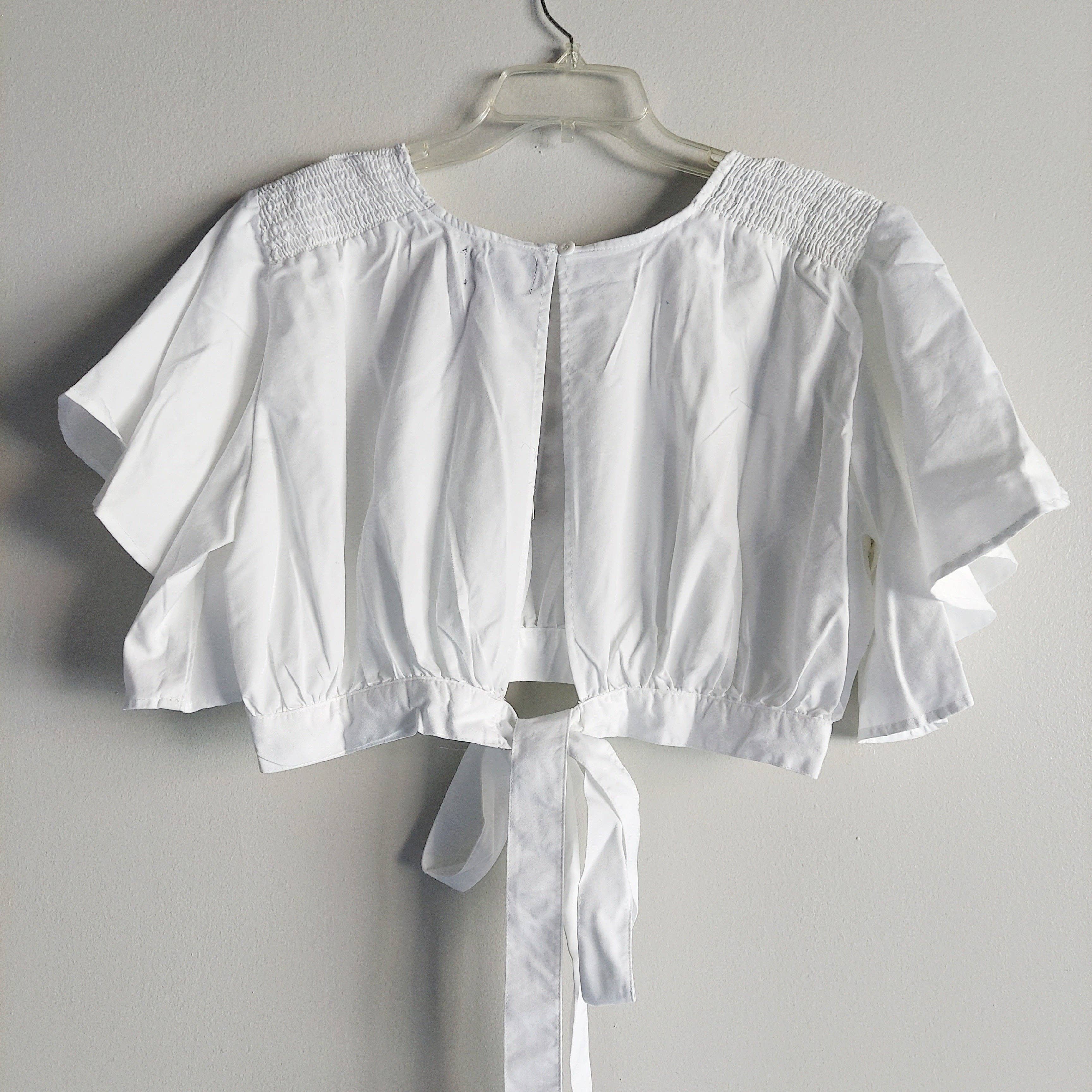 India Batik – wholesale Set med topp och byxa – Dam – Crop Top/Harem Byxa - Vit2