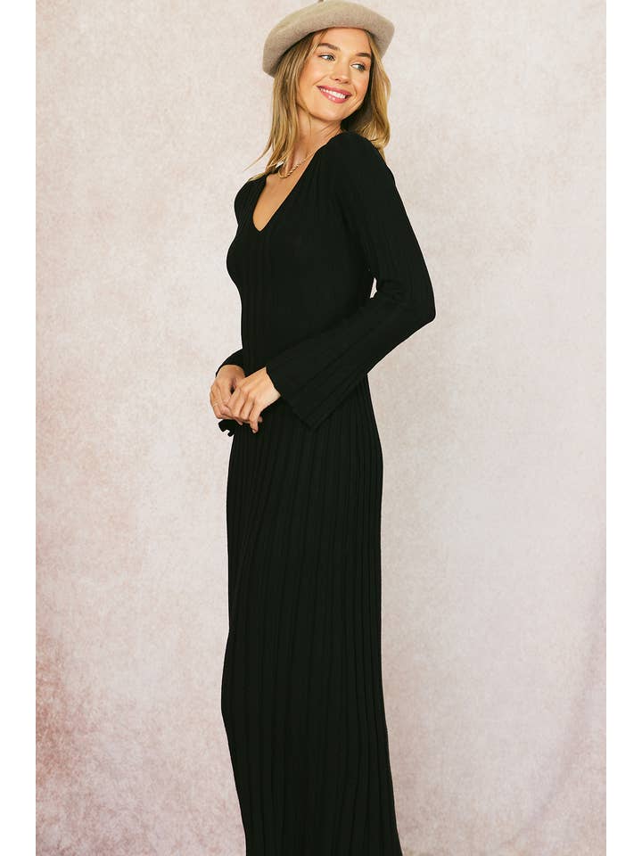 ILLA ILLA - Vente Robe – femme - Robe longue en tricot côtelé19