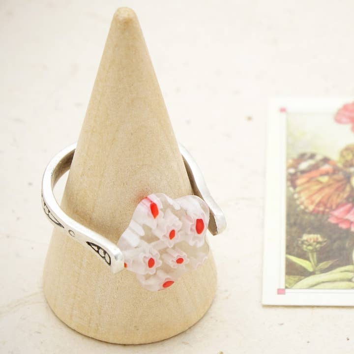 Verna Artisan Works - Wholesale Cocktail/Statement Ring - Murano-Style Millefiori Glass Flower Rings5