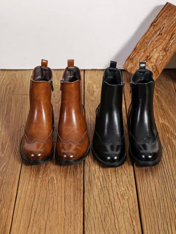 SWEET MAGIC SHOES & BAGS - Wholesale Chelsea Boots - Women's - CASUAL SYNTHETIC LEATHER ANKLE BOOT3