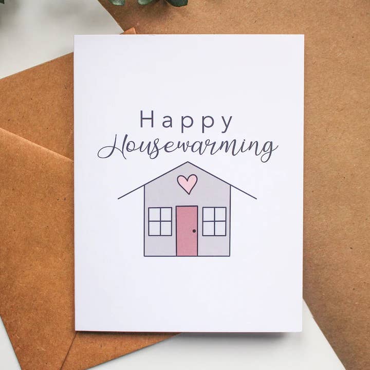 Happy Housewarming - New Home Greeting Card for wholesale by Balsam Paper Co
