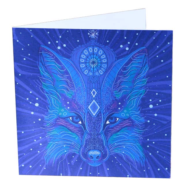 Spirit Animal Blue Night Fox Spiritual Guide Art Msdre Greet for wholesale by Msdre