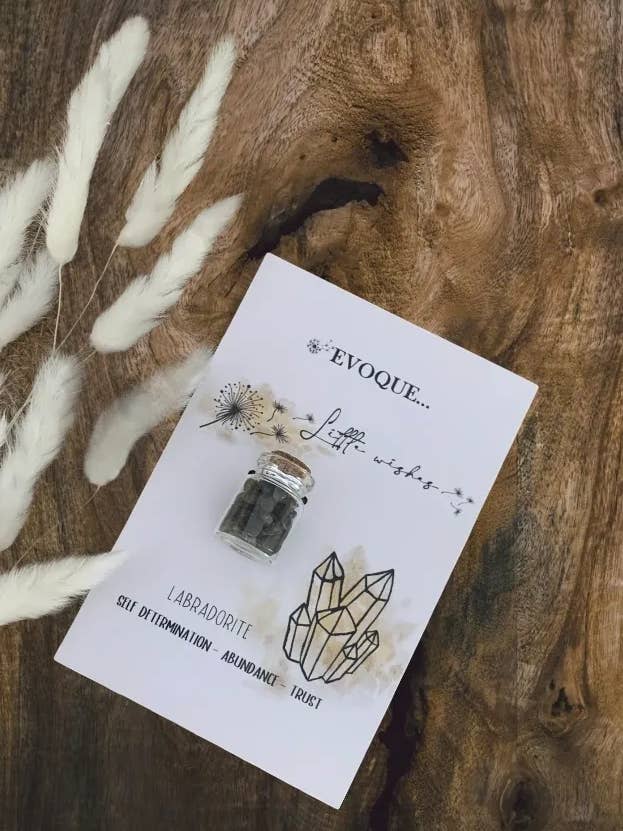 Bocaux en cristal « Little Wishes » - Labradorite pour la vente par Evoque Gifts & Homewares