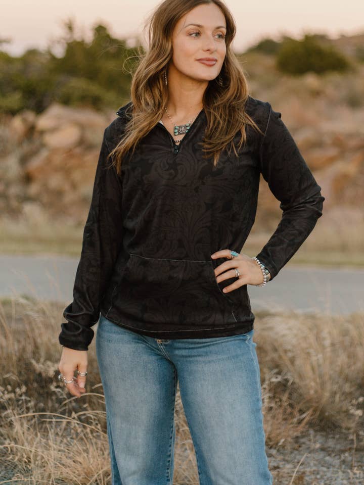 Sterling Kreek - Wholesale Sweatshirt - Women's - Tooled in Black Pullover4