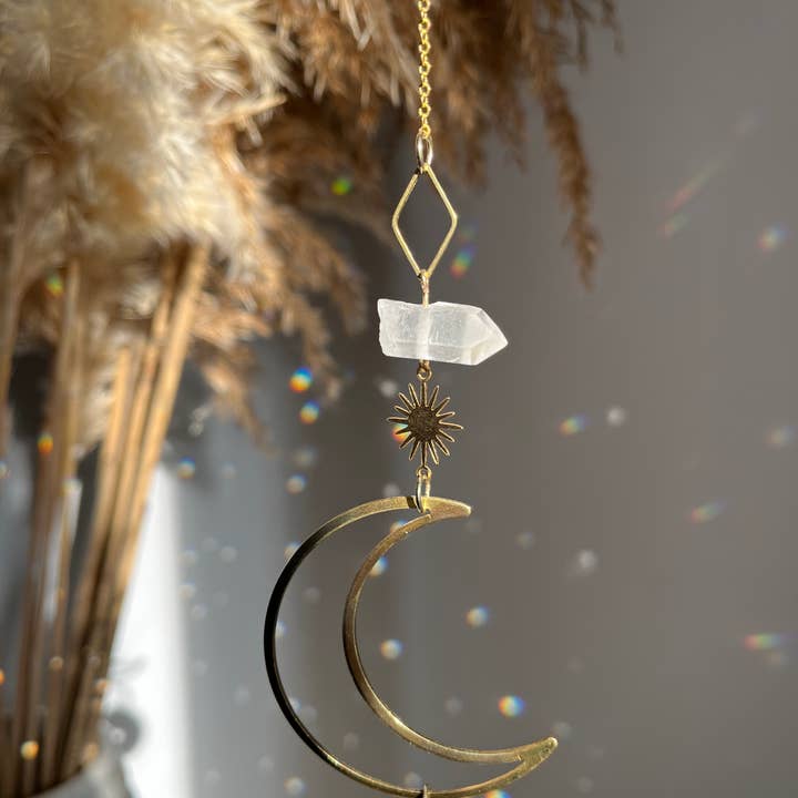 Love + Light - Wholesale Suncatcher - Crescent Moon Suncatcher1