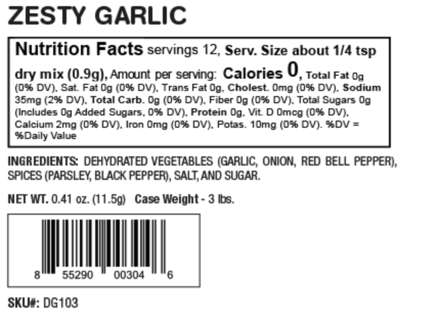 molly&you® - Wholesale Dip - Zesty Garlic Dip Mix3