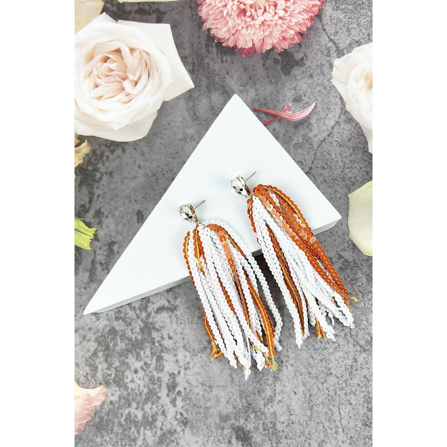 JHP Collection - Wholesale Dangle Earrings - GAME DAY SHINNY DROP SPORTS SEQUINS POST EARRINGS9