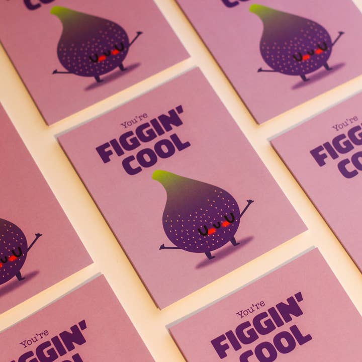 Apridot Studios – wholesale Vardagliga hälsningskort – Figgin' Cool Card