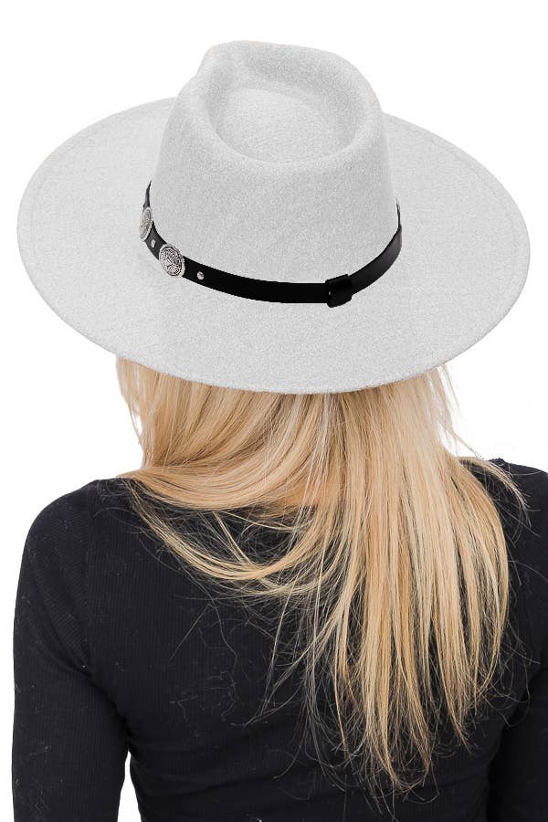 Cap Zone - Wholesale Fedora - Women's - Stagecoach Belt Pinch Crease Faux Wool Rancher Hat18