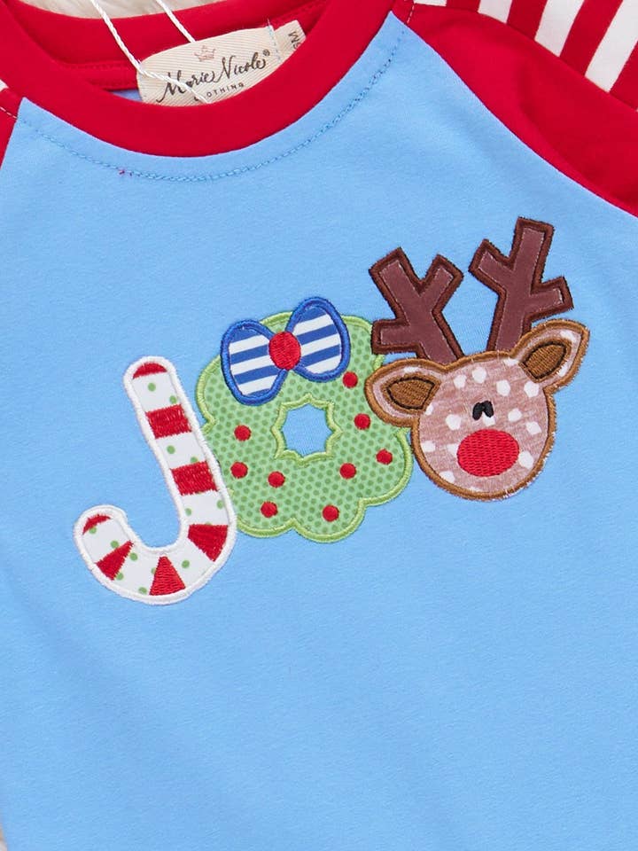 Marie Nicole Clothing - Wholesale Jumpsuit - Baby - Jolly Joy Embroidered Romper1