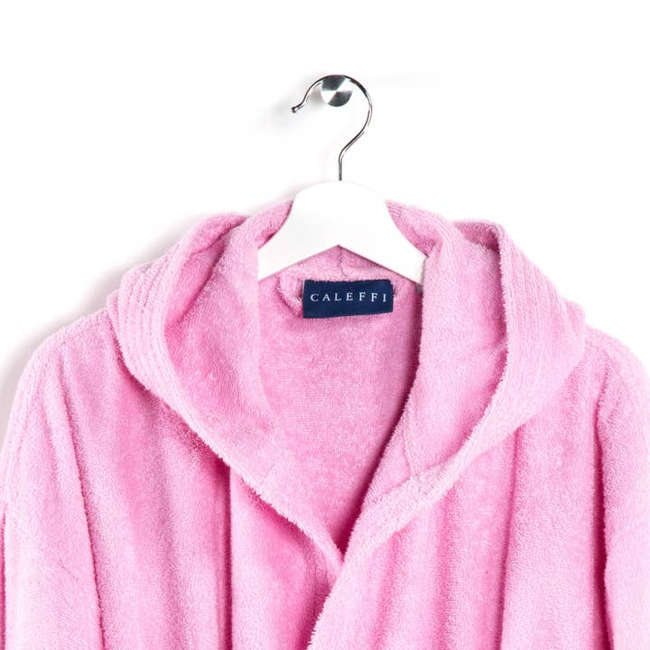 Roupão com Capuz em Algodão Arco-Íris Esponjoso Cor Sólida por atacado de caleffi spa