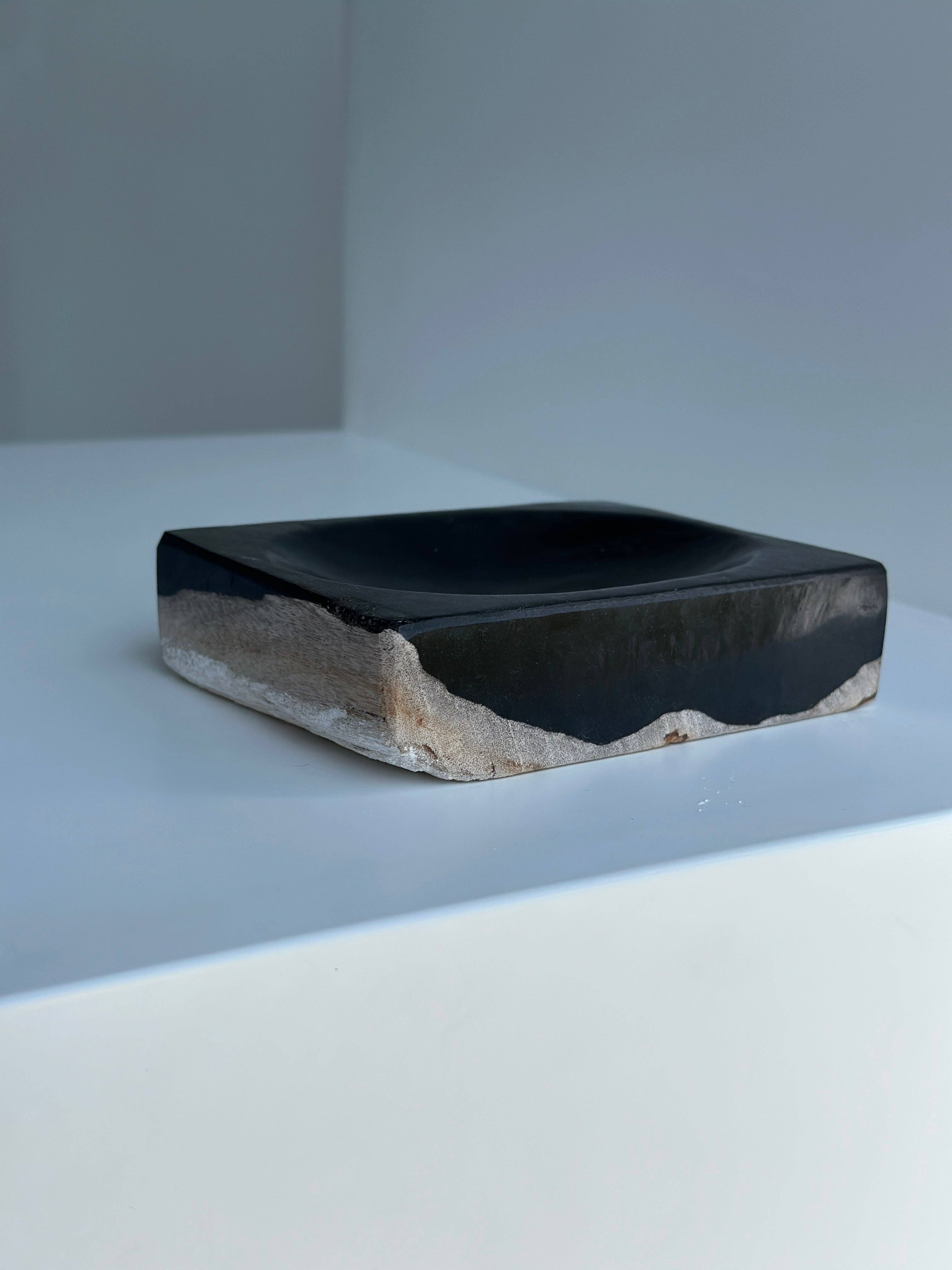 Office Objets - Wholesale Bath Soap Dish - Petrified wood soap dish with white underside28