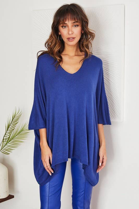 VENTI6 – Túnica - Mulher por atacado – TOP DE MALHA LEVE OVERSIZED COM DECOTE EM V DRAPEADO (2920)13