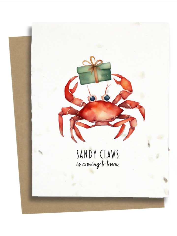 Kerstkaarten met strandthema voor wholesale door Greet n' Grow Plantable Cards