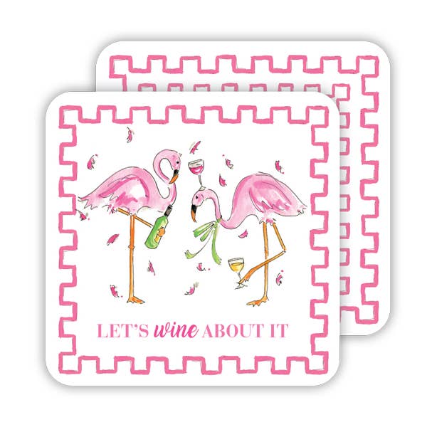 RosanneBeck Collections - Venta al por mayor Posavasos - Posavasos de papel Let's Wine About Ito Flamencos0