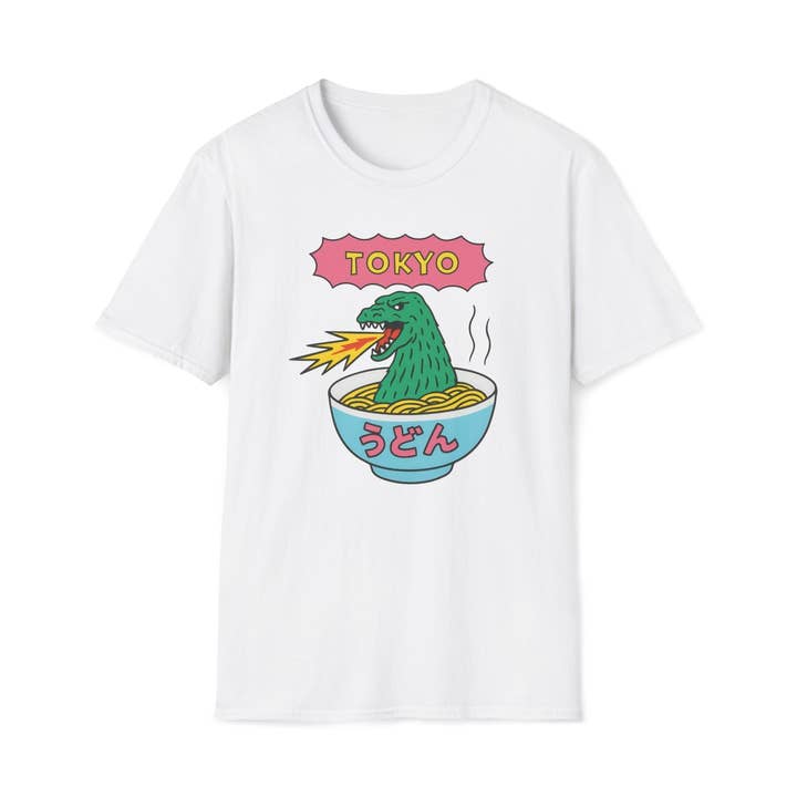 KILLER RETRO - Wholesale Screen Printed T-Shirt - Unisex - Tokyo Kaiju Ramen T-Shirt5