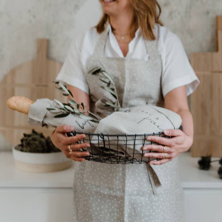 Schürze Hilde aus Leinen (VE = 6 Stk) für den Großhandel von Eulenschnitt