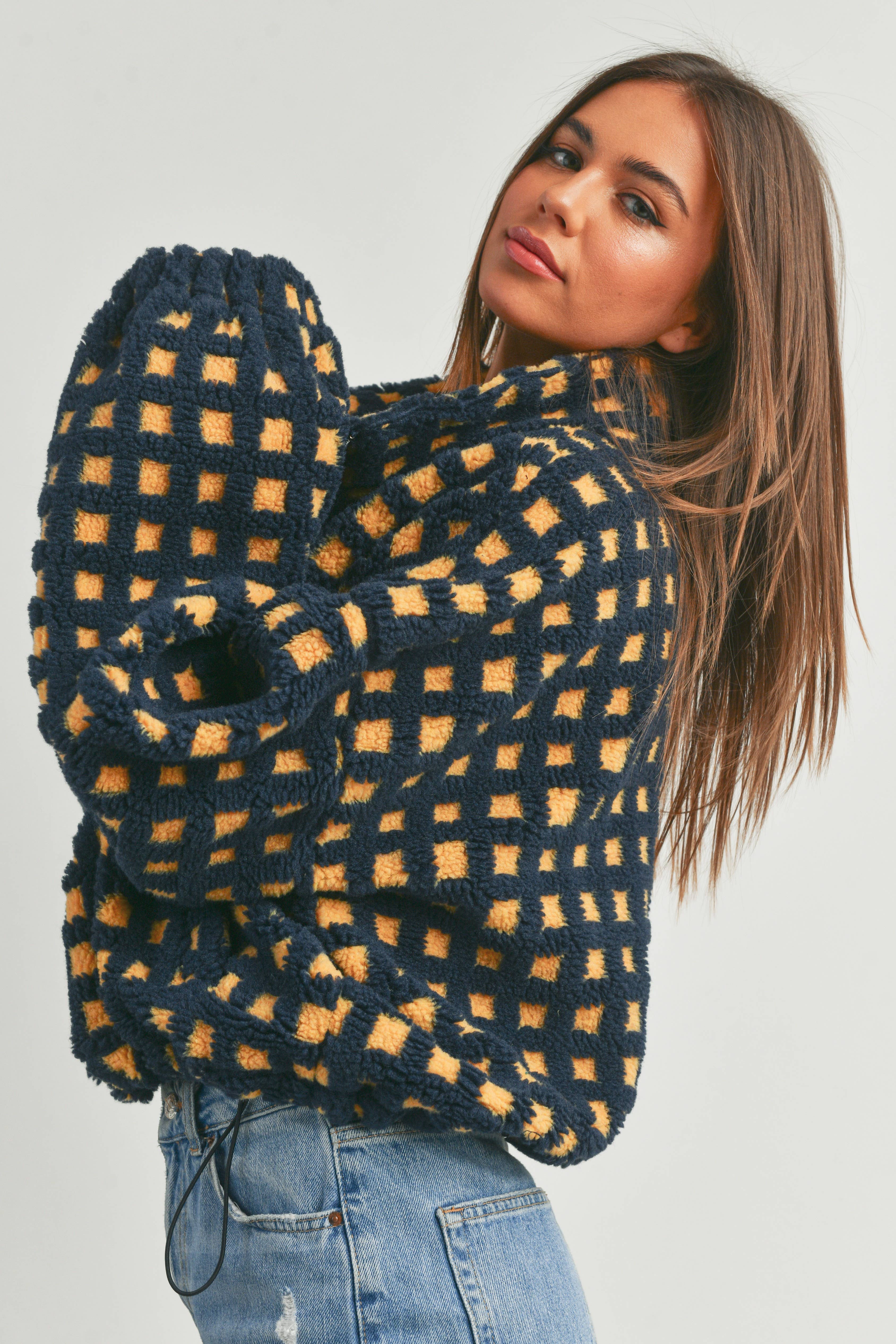 BUTTERMELON - Wholesale Jas - Dames - Fuzzy Sherpa-jas - BMJ72543