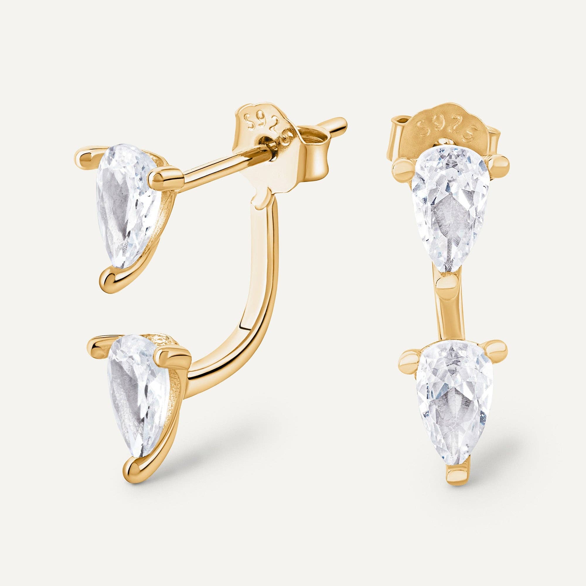 Pohesia – Großhandel Huggie-Ohrring – Zarzis Ohrstecker aus 925 Sterlingsilber mit 24-karätiger Vergoldung1