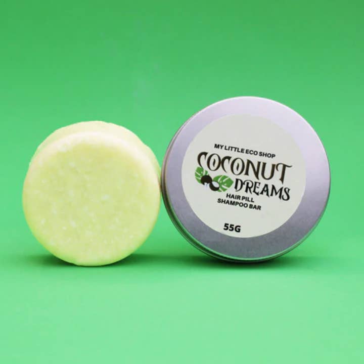 Coconut Dreams Shampoo Bar - Perfekt til skæl og kløende scal for engroshandel hos ESSENTIAL MIND STORE
