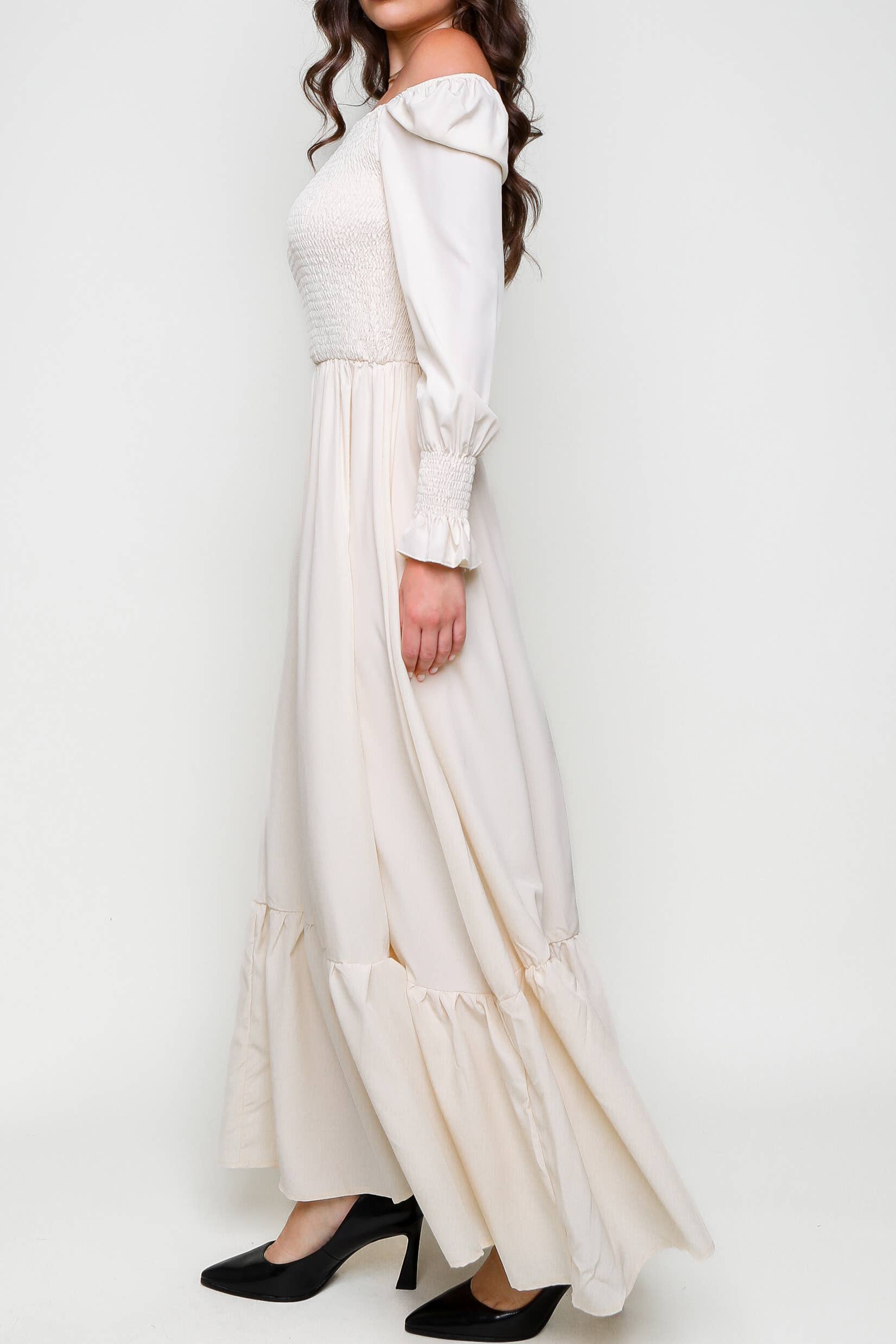 Flarix - Wholesale Dress - Women's - Smocked Square Neck Maxi Dress24