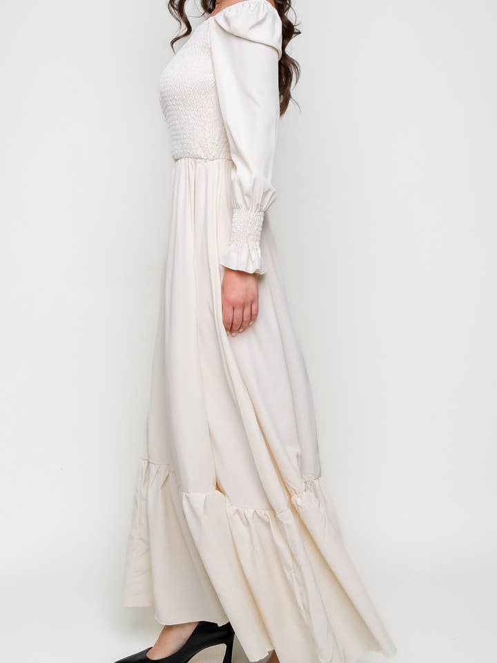 Flarix - Wholesale Dress - Women's - Smocked Square Neck Maxi Dress24