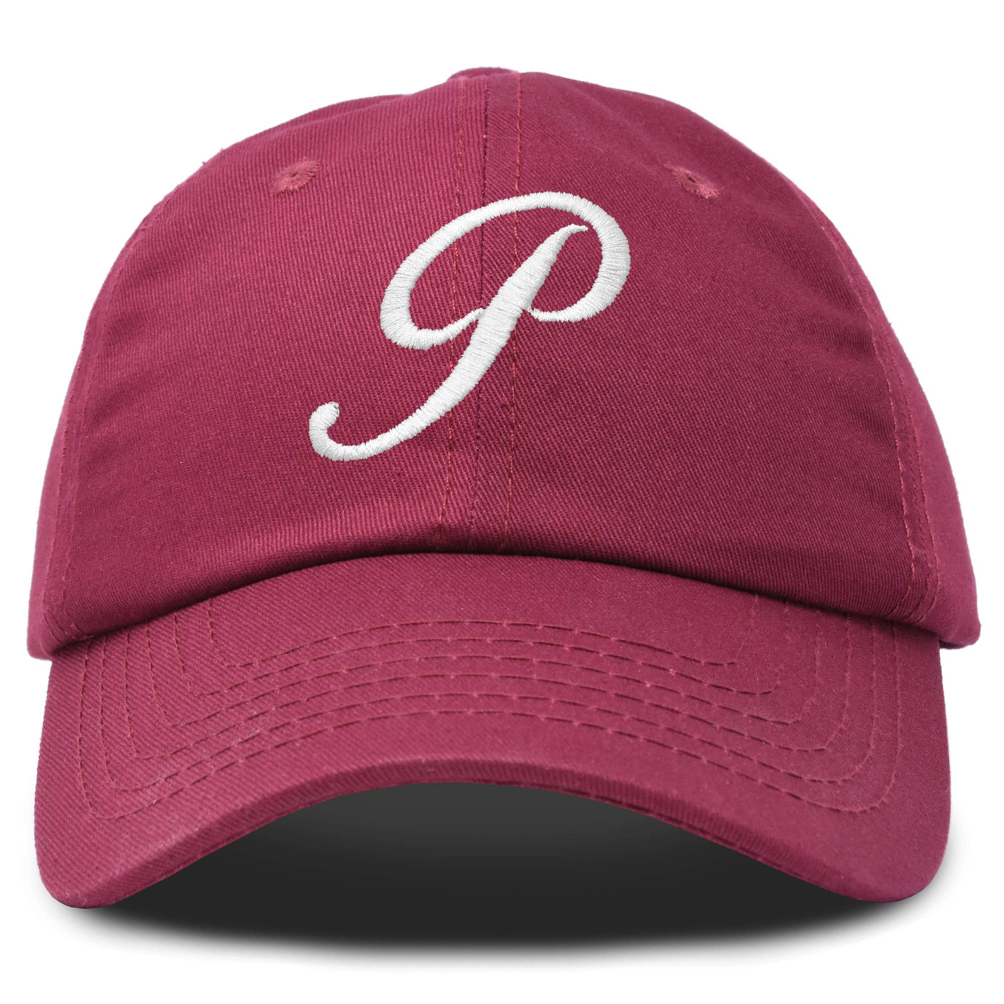 Dalix - Wholesale Baseball Cap - Women's - DALIX Initial Hat Letter P Womens Baseball Cap Monogram48