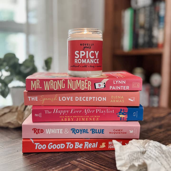 Novelly Yours - Wholesale Jar/Filled Candle - Spicy Romance Candle | Steamy Romance Candle for Readers1