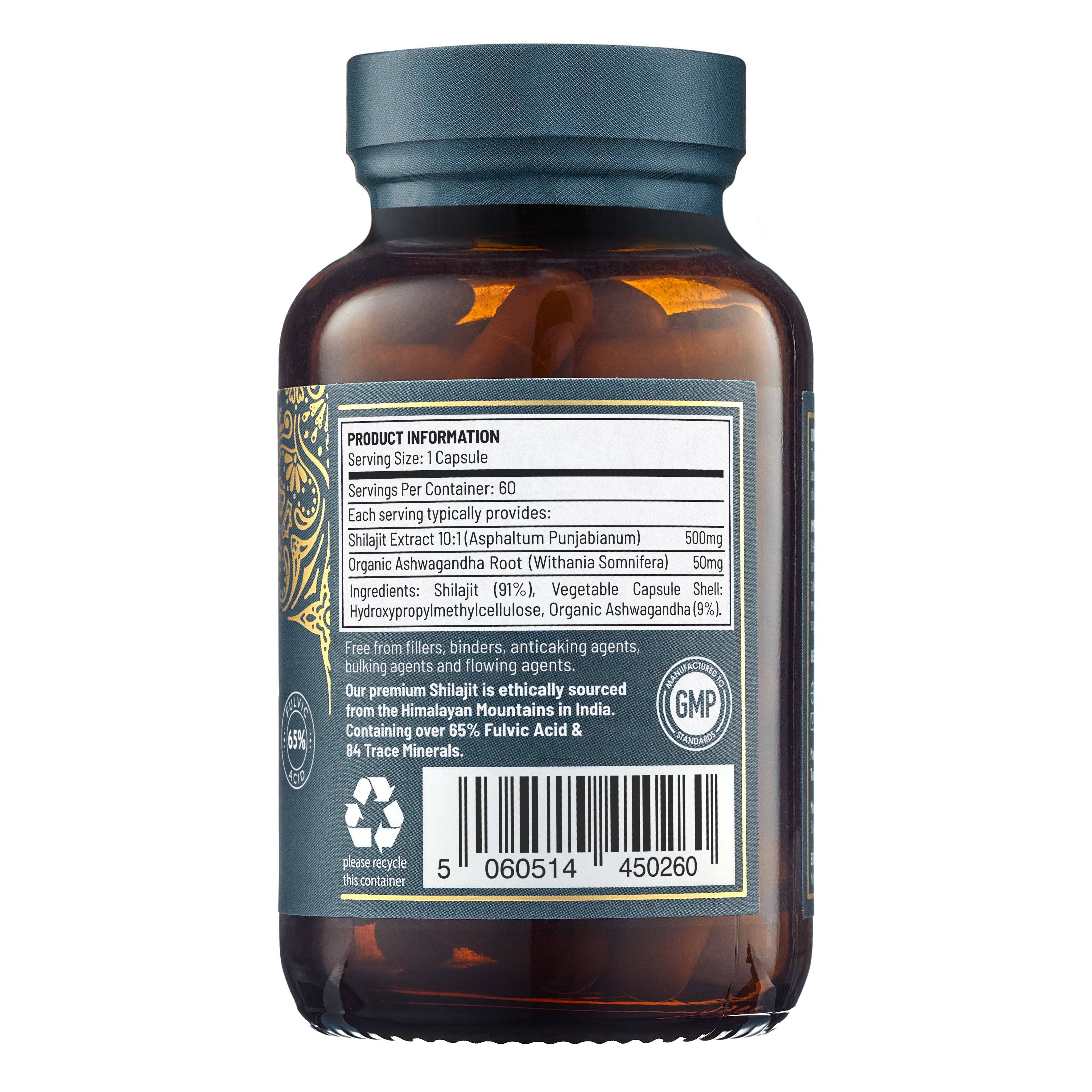 Nutra Brands - Wholesale Oral Supplement/Vitamin - Shilajit and Ashwagandha | 60 Vegan Capsules2