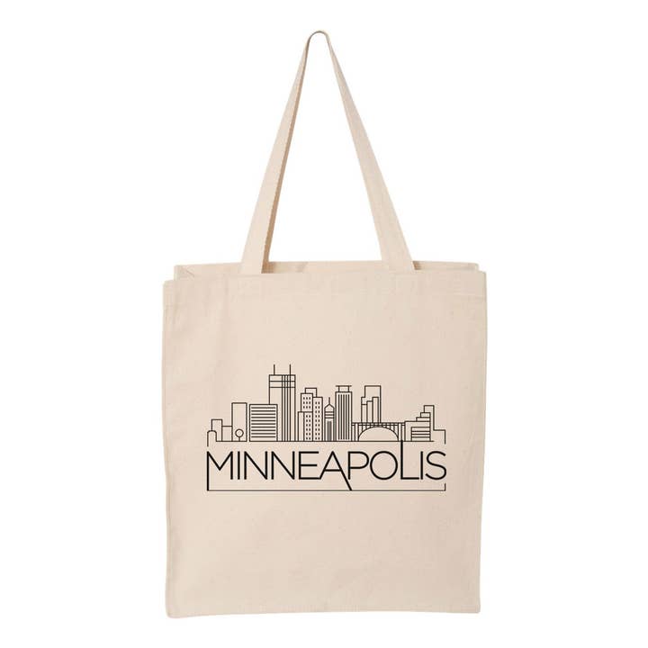 Lucky Luna Apparel - Wholesale Tote Bag - Women's - Skyline Minneapolis Minnesota Tote Bag