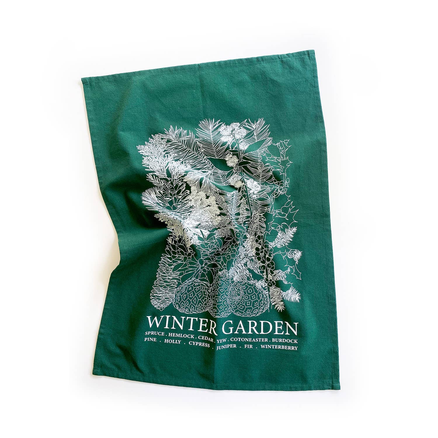 Planetarium - Wholesale Tea Towel - Winter Garden Hand-printed Tea Towel3