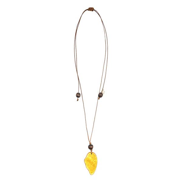 Long necklace with Capiz shell, approx. 50-90cm / CP2505 for wholesale by Gloria-Maris