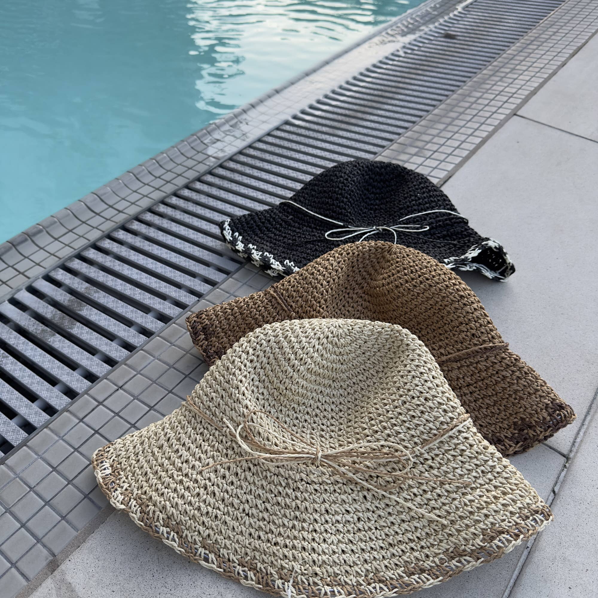 Queens INC - Wholesale Straw Hat - Women's - Seaside Woven Bucket Hat 🌿 with Bow Detail4
