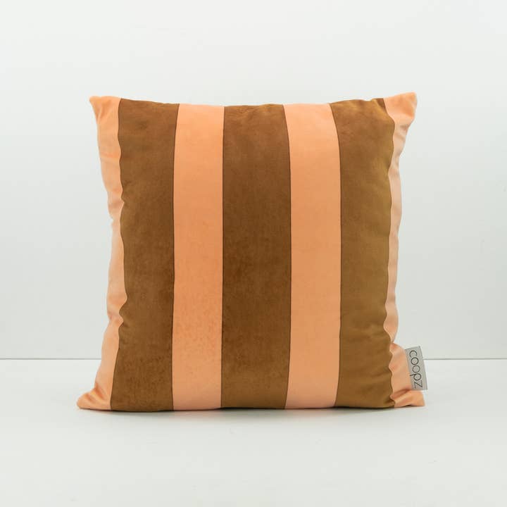 coopz - Wholesale Throw/Decorative Pillow - Stripe Velvet Nude Cushion Cover1