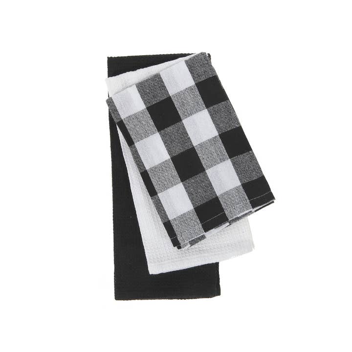 3-teiliges Küchentuch-Set, weißer Büffel für den Großhandel von IH Casa Decor