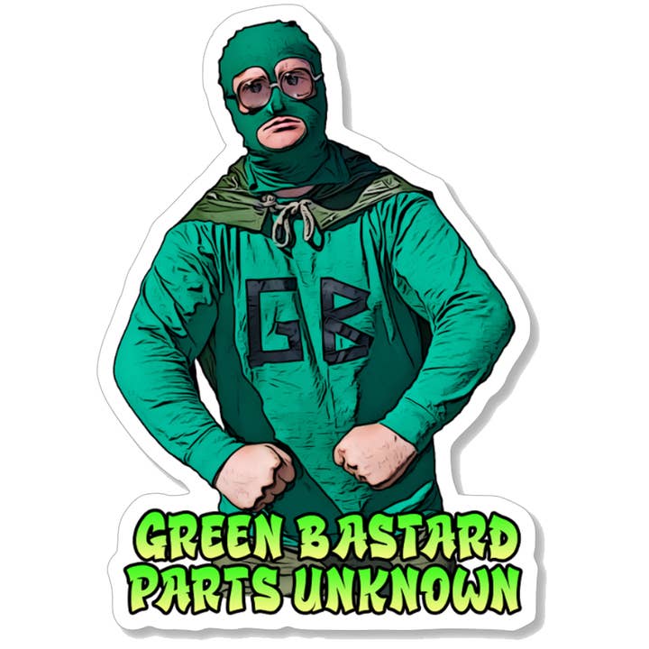 Trailer Park Boys Green Bastard Sticker | FUNNY STICKER for wholesale by Otto's Grotto