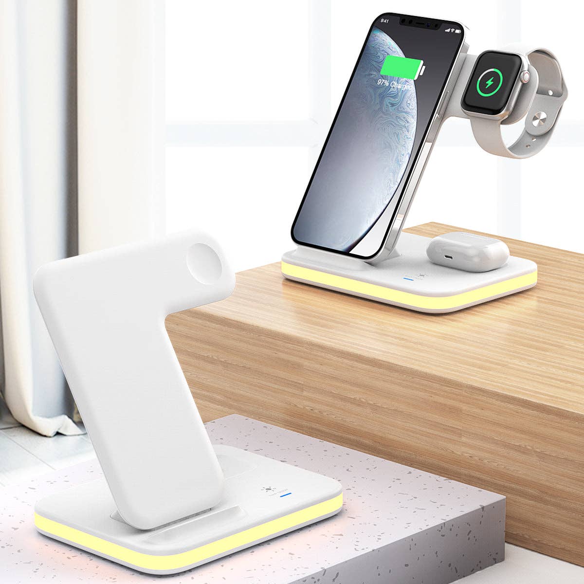 Infinite Basics - Wholesale Charging Dock - 4-in-1 Wireless Charging Stand with Night Light2