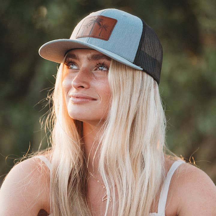 K'Lani hair tie bracelets - Wholesale Trucker Hat - Women's - K'lani Trucker Hat - Black/Grey 3 Palms