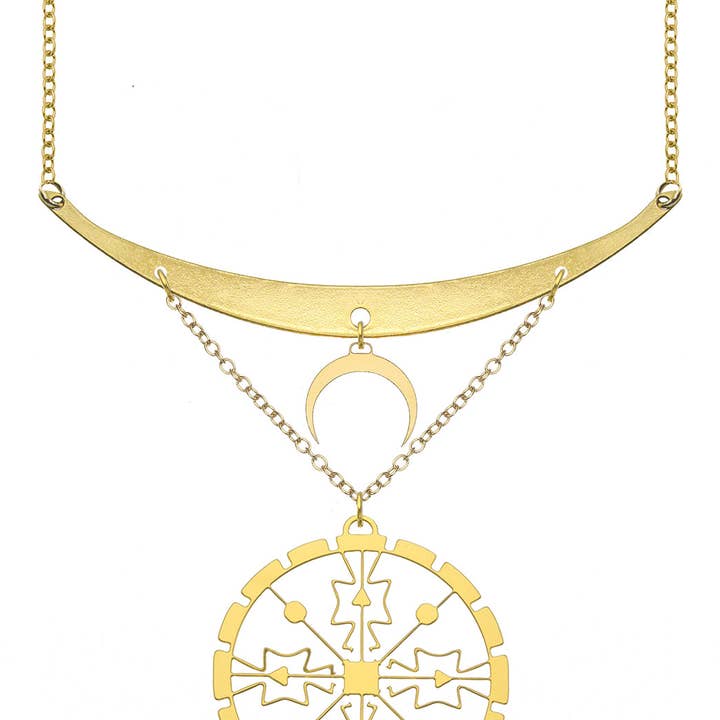 Mayan Smykker - Luna Medicinhjul Halskæde for engroshandel hos Rael Cohen