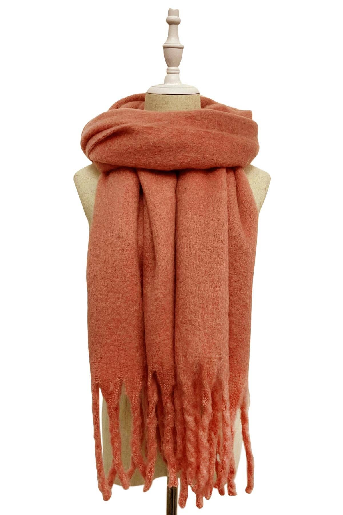 Fashion Scarf World - Vendita all'ingrosso Sciarpa - Donna - Sciarpa a scialle con nappe in morbida coperta semplice47