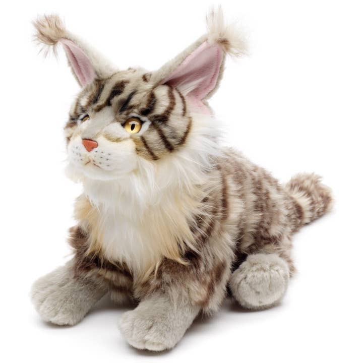 Uni Toys - Venta al por mayor Peluche - Niños y bebés - Gato Maine Coon, sentado (gris), peluche o peluche