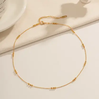 gold Simple Style Plating Solid Color Necklace  wholesale for wholesale on Faire4
